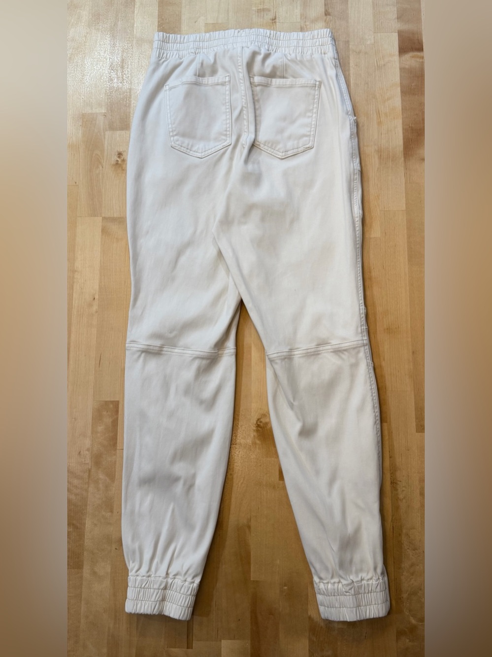 SPANX Stretch Twill Ivory Cargo Jogger Pants - Picture 2 of 3